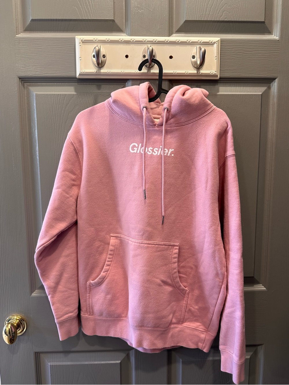 Glossier Pink Hoodie Sweatshirt - Women's Pullover